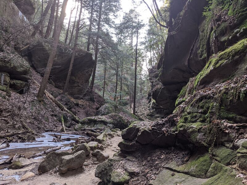 Inside the Conkle's Hollow gorge